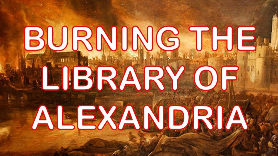 library burning
